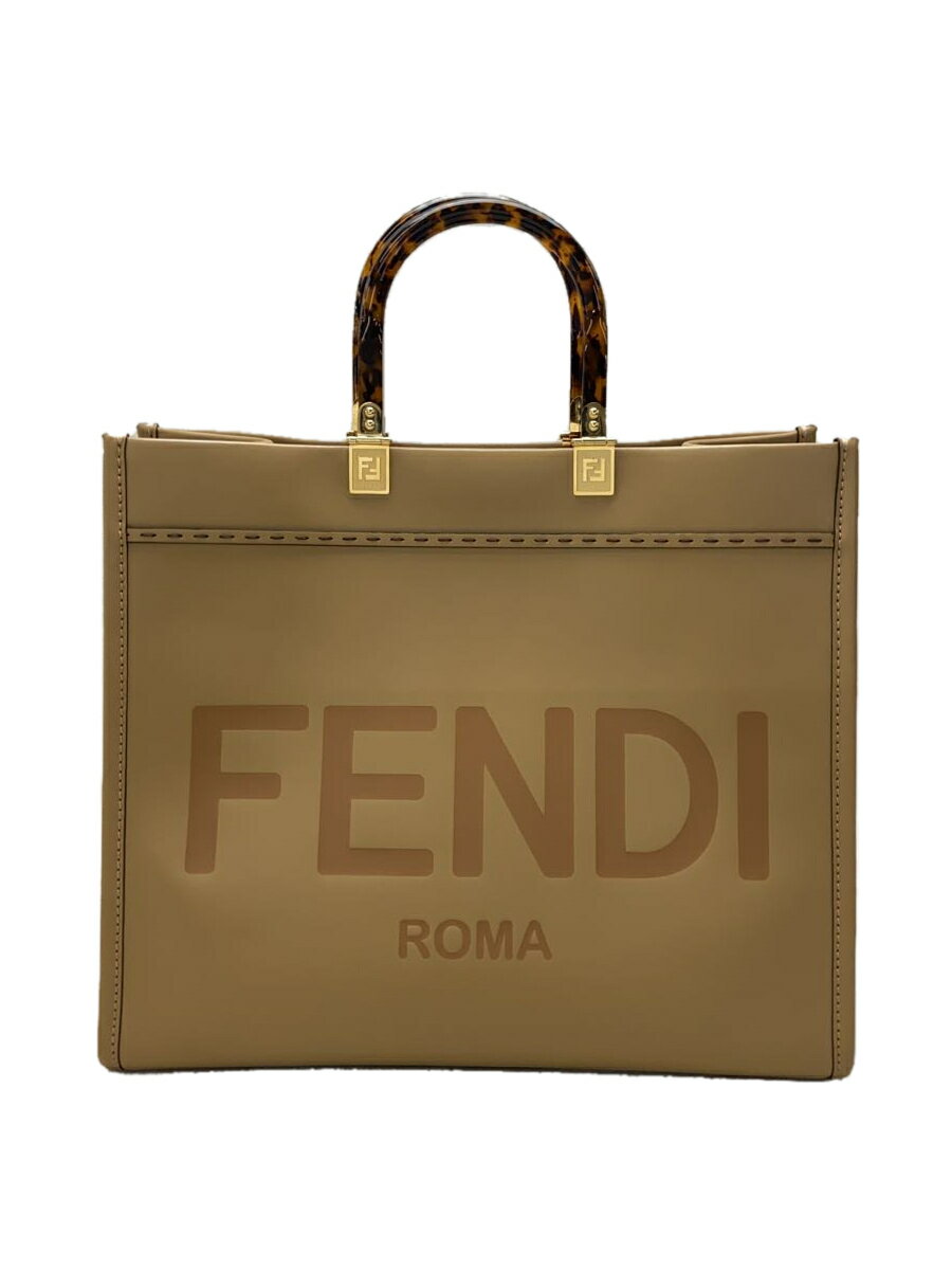 【中古】FENDI◆ハンドバッグ/レザー/BEG/8BH386-ABVL-219-12085【バッグ】