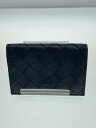 【中古】BOTTEGA VENETA◆パスケース/レザー/BLK/メンズ【服飾雑貨他】