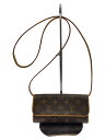 【中古】LOUIS VUITTON◆ポシェット・ツインPM_モノグラム・キャンバス_BRW/PVC/BRW【バッグ】