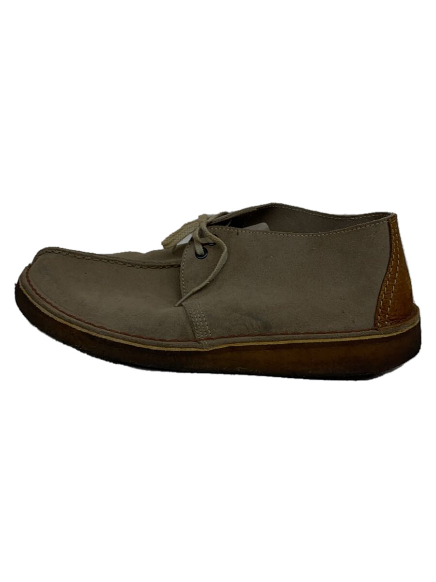 【中古】Clarks◆ブーツ/US10/BEG/スウェード/36448【シューズ】