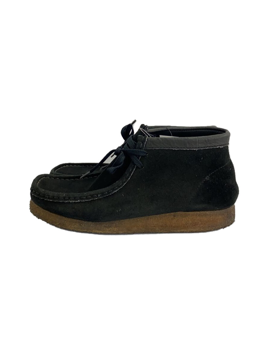 【中古】Clarks◆ブーツ/US9/BLK/スウェード/500691【シューズ】