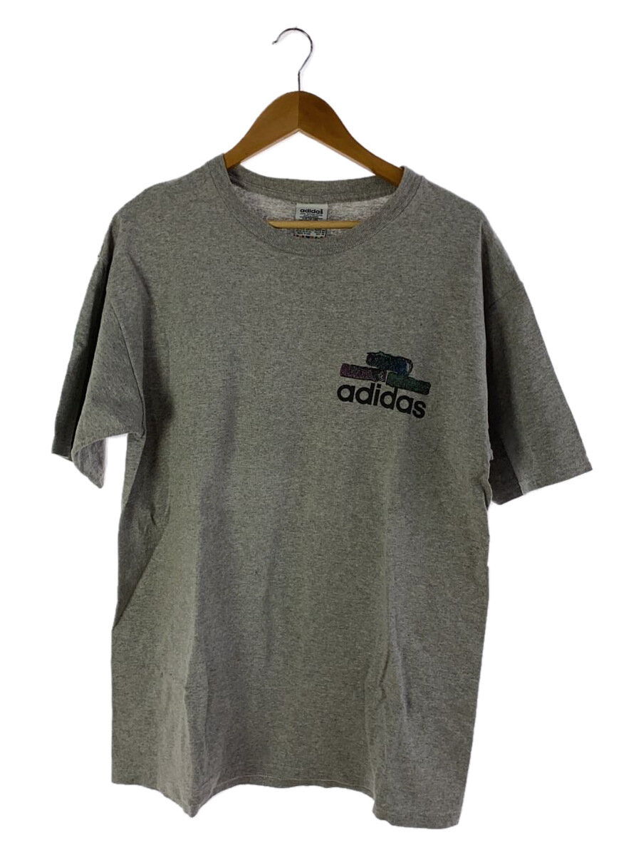 【中古】adidas◆Tシャツ/M/コットン/GRY【メンズウェア】