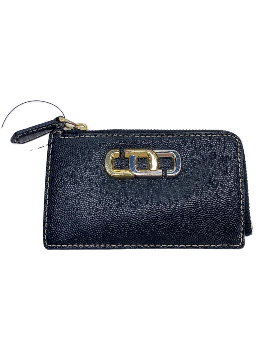 【中古】MARC JACOBS◆3つ折り財布/レザー/BLK/無地/レディース【服飾雑貨他】
