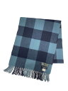 【中古】Johnston’s Of Elgin◆マフラー/カシミア/NVY/チェック/メンズ/1336-343-3720//【服飾雑貨他】