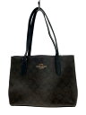 【中古】COACH◆トートバッグ/レザー/BRW/総柄/F73293【バッグ】(4)