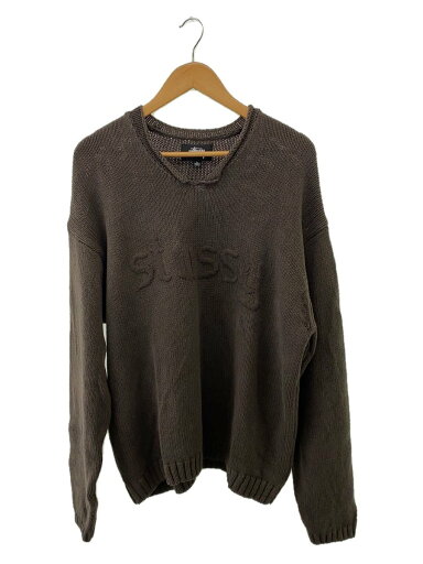 【中古】STUSSY◆ニット・セーター(厚手)/L/リネン/BRW/無地/117246//【メンズウェア】 【中古】STUSSY◆ニット・セーター(厚手)/L/リネン/BRW/無地/117246//【メンズウェア】