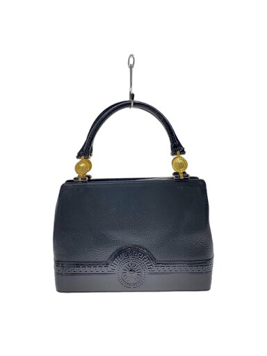 【中古】GIANNI VERSACE◆トートバッグ/レザー/BLK【バッグ】 【中古】GIANNI VERSACE◆トートバッグ/レザー/BLK【バッグ】