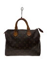【中古】LOUIS VUITTON◆1)スピーディ30_モノグラム・キャンバス_BRW/PVC/BRW【バッグ】