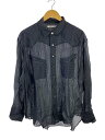 【中古】SEVEN BY SEVEN◆SHEER WESTERN SHIRTS/長袖シャツ/M/レーヨン/GRY/チェック/800-4150087【メンズウェア】(4)
