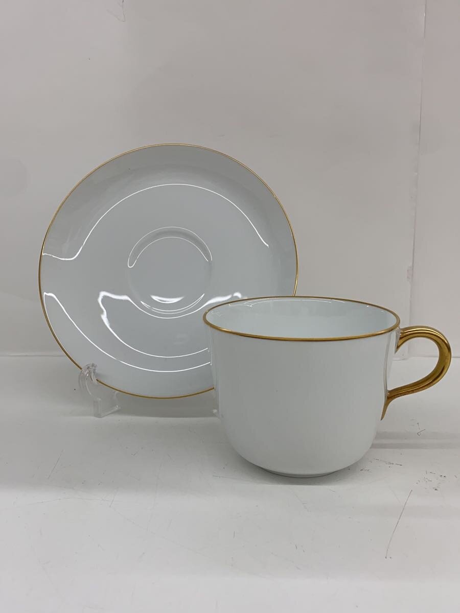 【中古】大倉陶園◆カップ&ソーサー/WHT【キッチン用品】