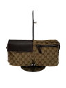 【中古】GUCCI◆ウエストバッグ_GGキャンバス/キャンバス/BRW【バッグ】