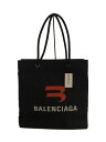 【中古】BALENCIAGA◆20AW/エクスプローラーエンブロイダリートート/ナイロン/ブラック【バッグ】