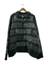 【中古】MASONPRINCE◆ニット・セーター(厚手)/3/--/GRY/総柄【メンズウェア】(4)