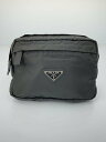 【中古】PRADA◆ウエストバッグ/ナイロン/GRY/無地/2VL977【バッグ】