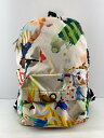 【中古】LESPORTSAC◆リュック/バックパック/BEG/総柄/ペイント【バッグ】