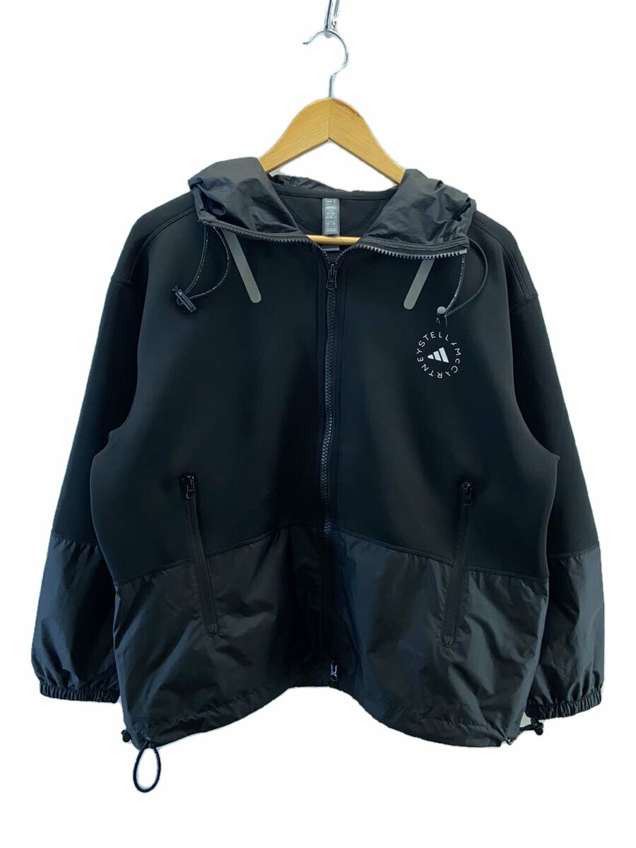 【中古】adidas by STELLAMcCARTNEY◆23ss/Sportswear Full Zip Hoodie/ジップパーカー/M/ポリエステル/BLK/【レディースウェア】