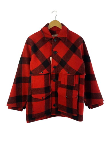 【中古】FILSON◆ジャケット/38/ウール/RED/チェック【メンズウェア】 【中古】FILSON◆ジャケット/38/ウール/RED/チェック【メンズウェア】