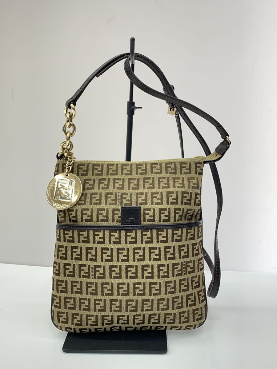 【中古】FENDI◆ショルダーバッグ/--/BRW【バッグ】