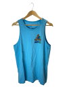 【中古】PALACE◆タンクトップ/M/コットン/BLU/プリント【メンズウェア】