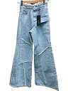 【中古】UNITED TOKYO◆ワイドパンツ/1/コットン/BLU/無地/143540021//【レディースウェア】