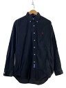 【中古】RALPH LAUREN◆長袖シャツ/M/コットン/ブラック【メンズウェア】