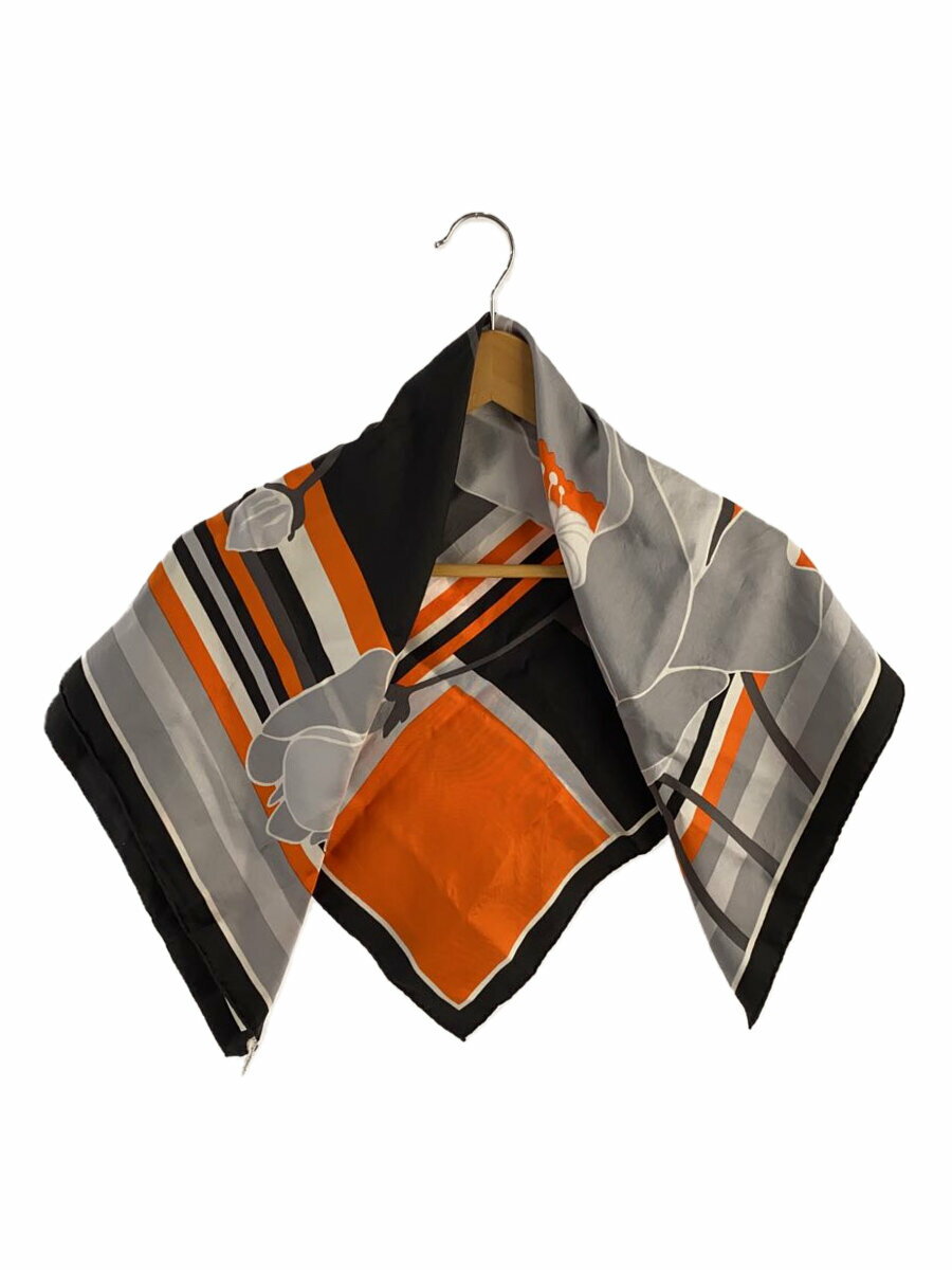 【中古】Christian Dior◆スカーフ/シルク/GRY/レディース【服飾雑貨他】