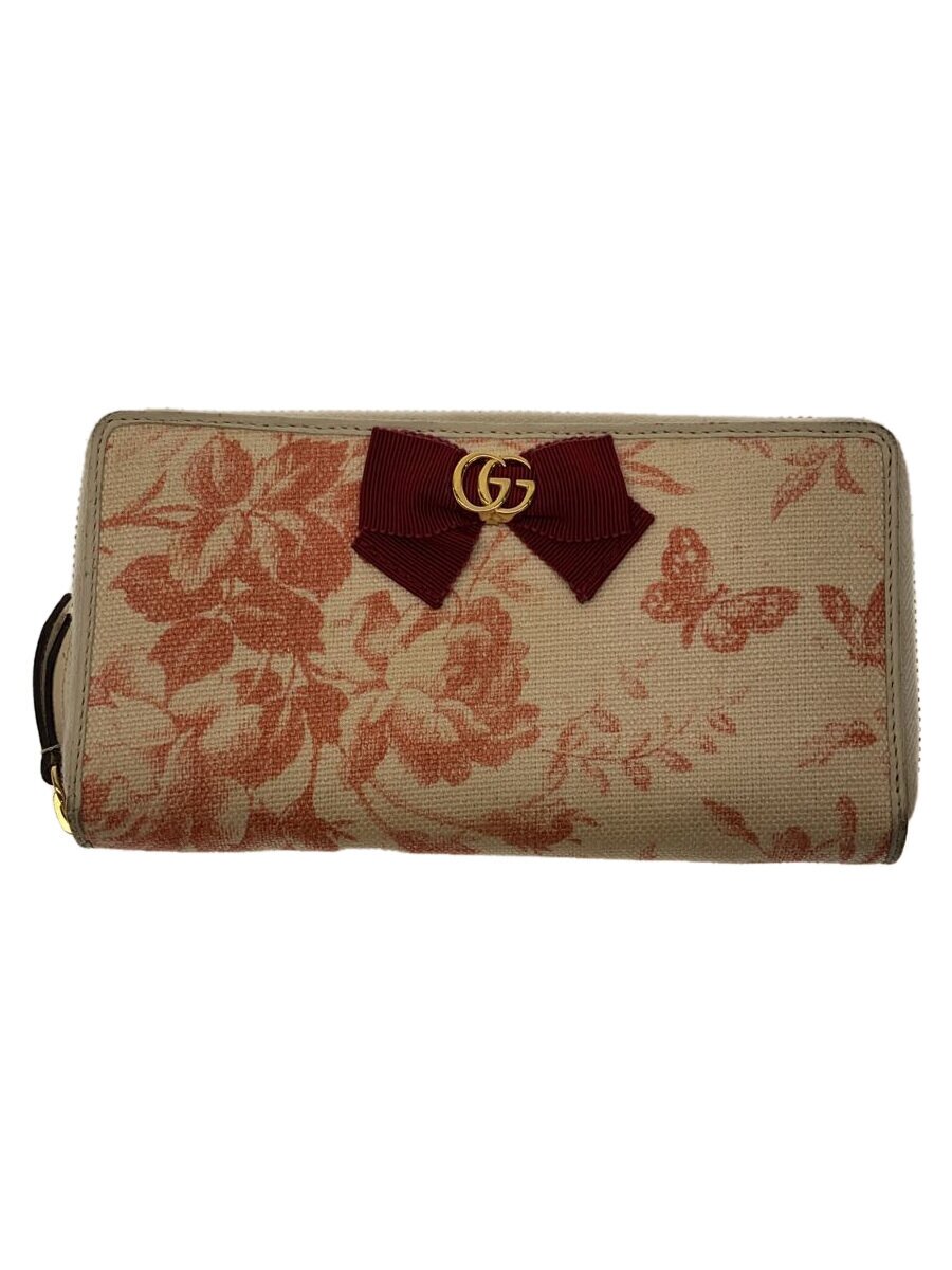 【中古】GUCCI◆長サイフ_GGリボン_ハ