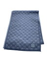 【中古】LOUIS VUITTON◆マフラー/ウール/GRY/総柄/メンズ/M77989//【服飾雑貨他】