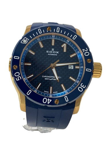 【中古】EDOX◆自動巻腕時計/アナログ/ラバー/BLU/BLU/80099【服飾雑貨他】 【中古】EDOX◆自動巻腕時計/アナログ/ラバー/BLU/BLU/80099【服飾雑貨他】