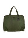 【中古】PRADA◆ブリーフケース/ナイロン/カーキ【バッグ】