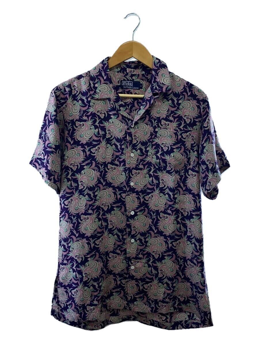 【中古】POLO RALPH LAUREN◆90s/オープンカラー/アロハシャツ/M/シルク/PUP/ペーズリー【メンズウェア】