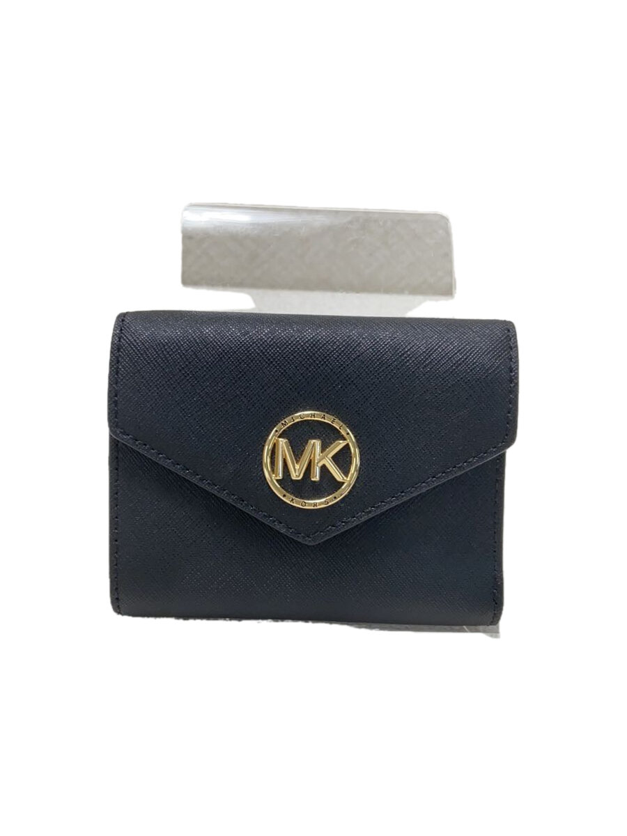 【中古】MICHAEL KORS◆3つ折り財布/--/BLK/レディース/34s1gnme6l【服飾雑貨他】