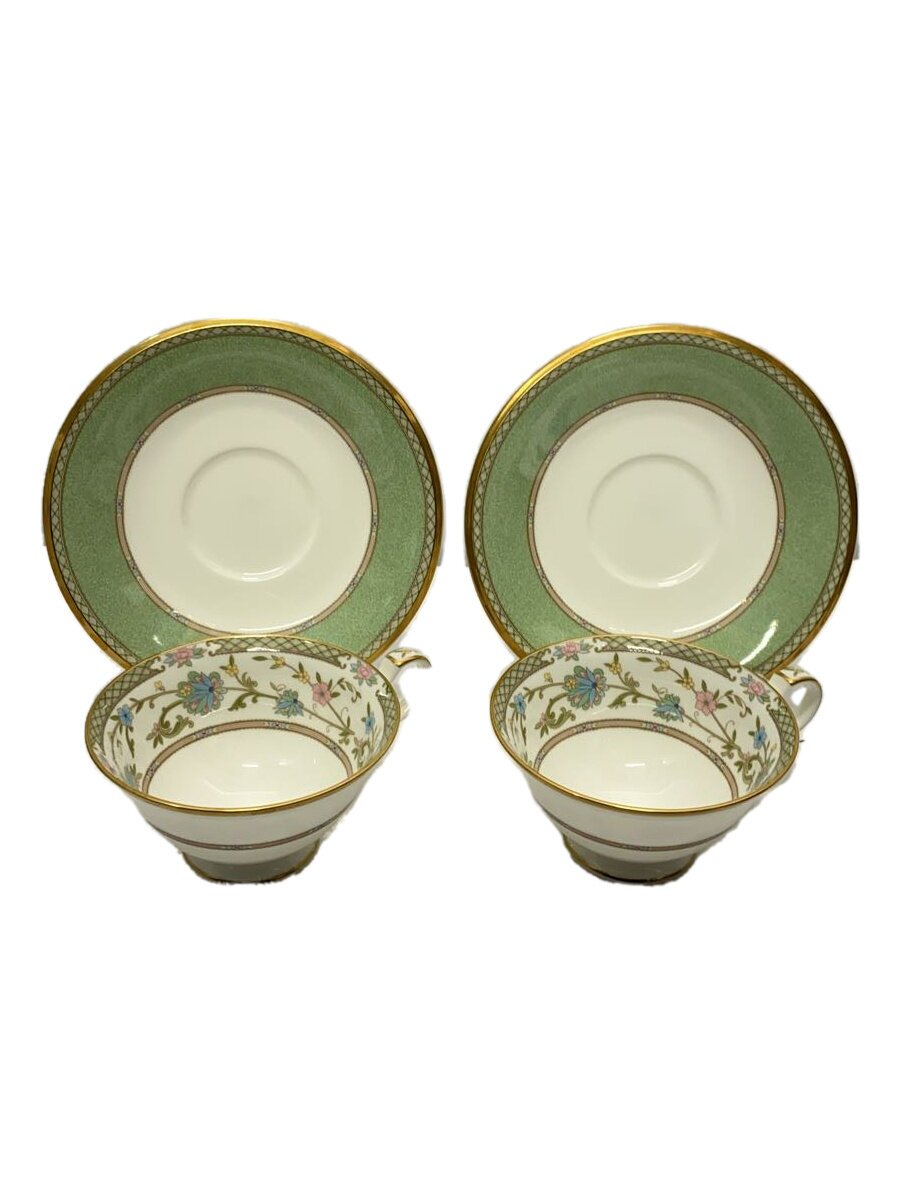 【中古】Noritake◆YOSHINO/アメリカンカップ&ソーサー/2点セット/GRN【キッチン用品】