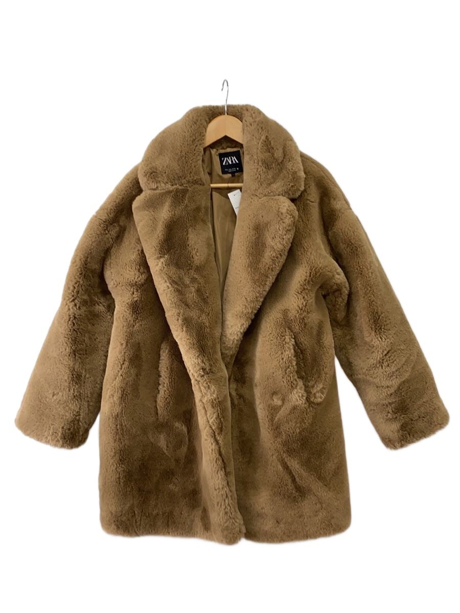 新品タグ付きZARA ベルト付きフェイクファーコート L 新品タグ付