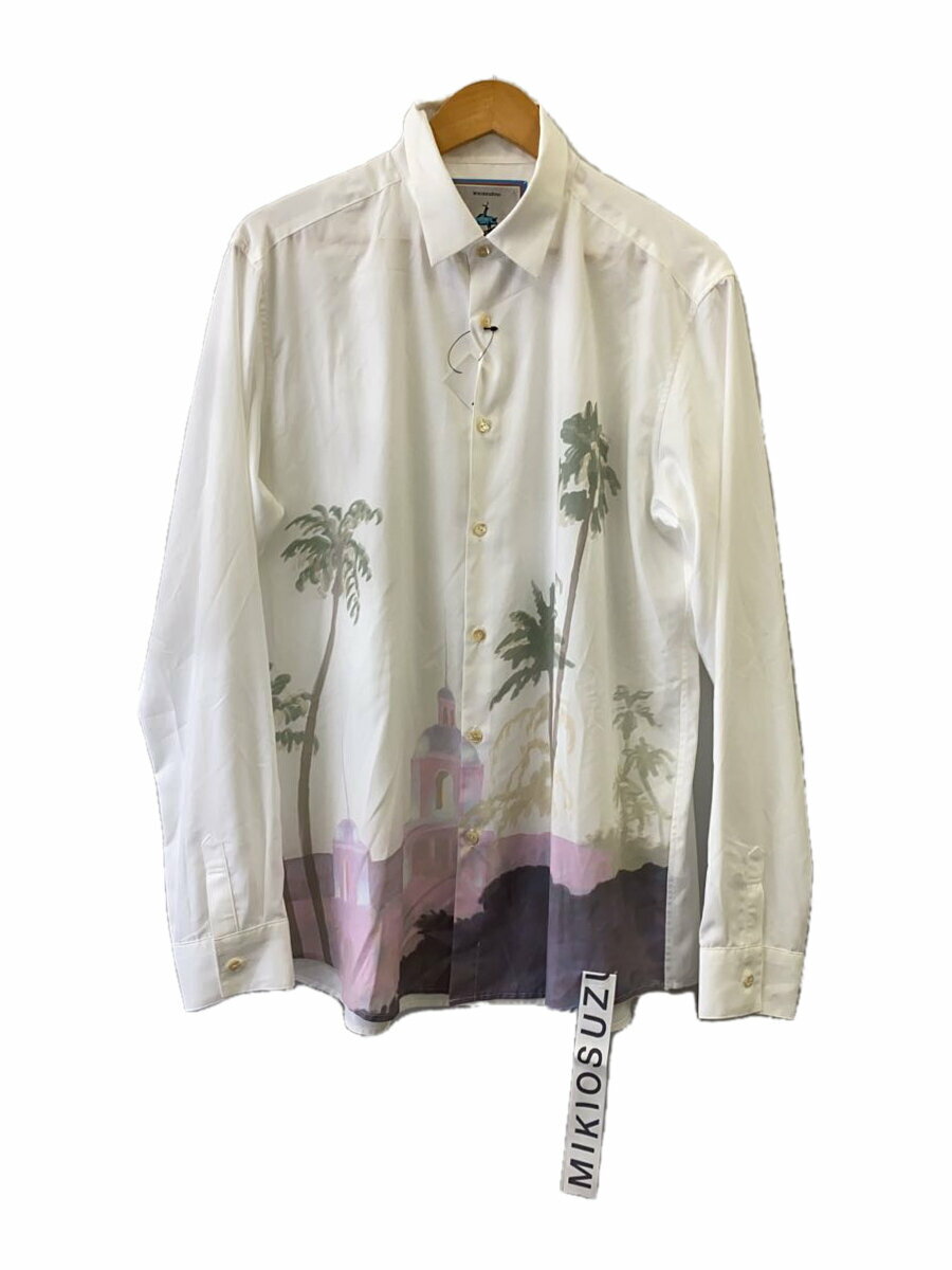 【中古】長袖シャツ/XL/ポリエステル/WHT【メンズウェア】