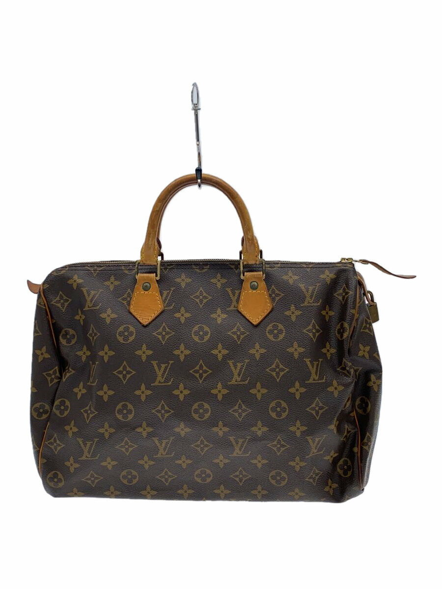 【中古】LOUIS VUITTON◆1)スピーディ35_モノグラム・キャンバス_BRW/PVC/BRW【バッグ】