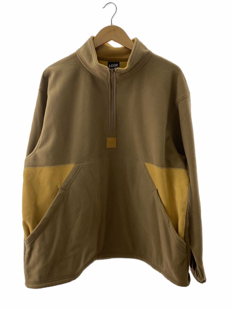 【中古】LQQK STUDIO◆POLAR FLEECE JACKET/L/ポリエステル/BEG/LQA23FL17//【メンズウェア】