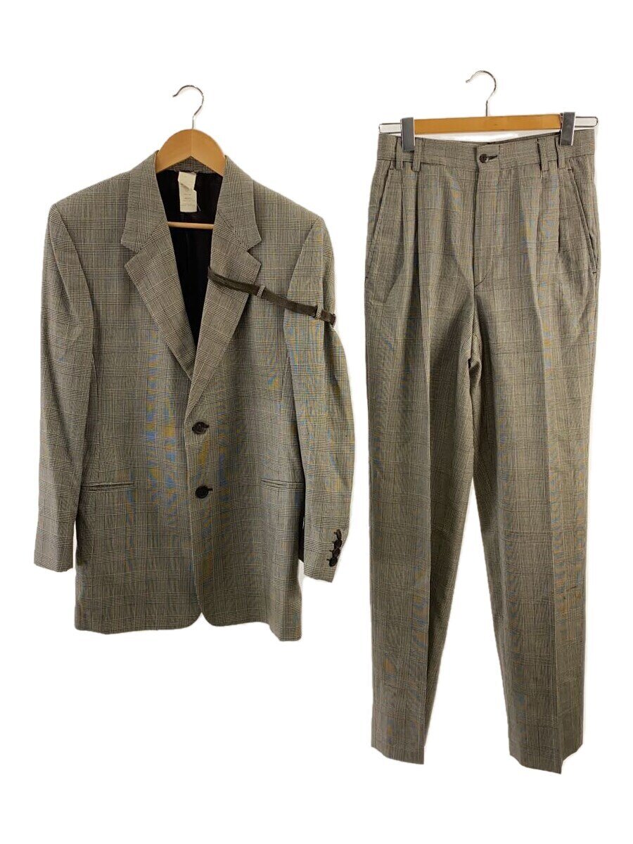 【中古】GIANNI VERSACE◆スーツ/--/レーヨン/GRY/チェック/ALIAS S.p.A.【メンズウェア】
