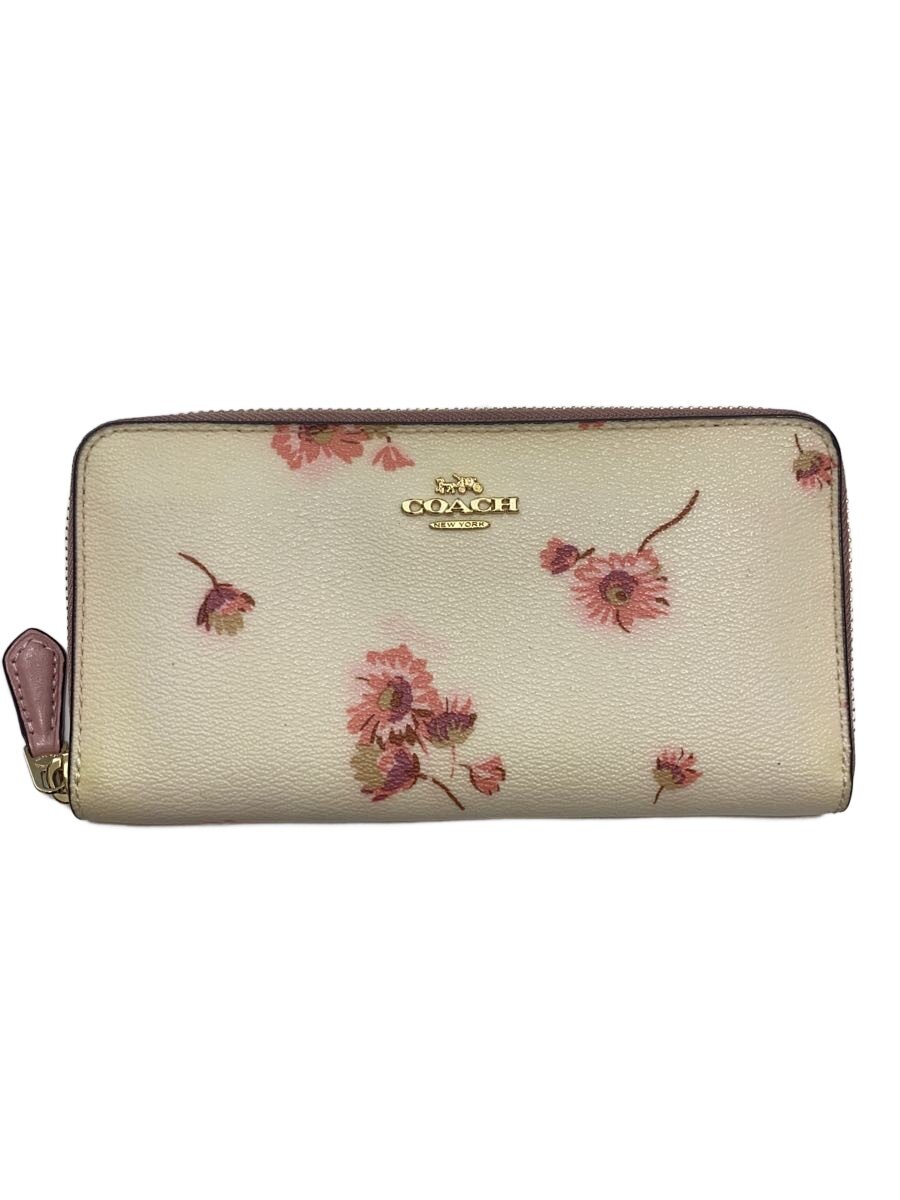 【中古】COACH◆ラウンドファスナー/長財布/PVC/花柄/レディース/F87723【服飾雑貨他】