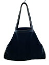【中古】Y’s◆持ち手レザー/ジップ/トートバッグ/ポリエステル/BLK//【バッグ】