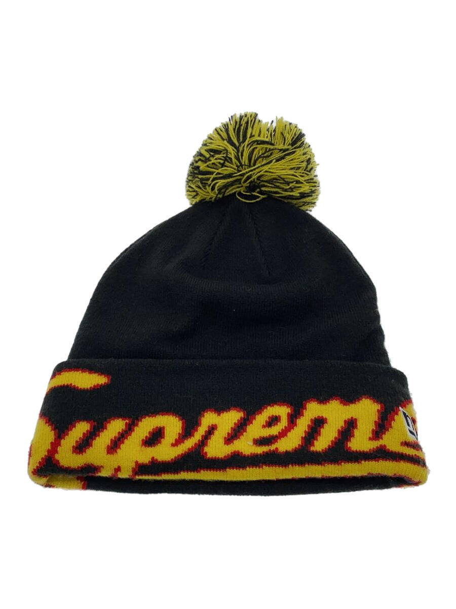 【中古】NEW ERA◆19AW/New Era Script Cuff Beanie/ニットキャップ/FREE/アクリル/ブラック【服飾雑貨他】 1