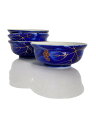 【中古】深川製磁◆瑠璃葡萄/小皿/4点セット/BLU/有田焼【キッチン用品】