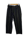 【中古】Y’s for men◆ボトム/3/コットン/ブラック/ストライプ/ML-T26-080【メンズウェア】