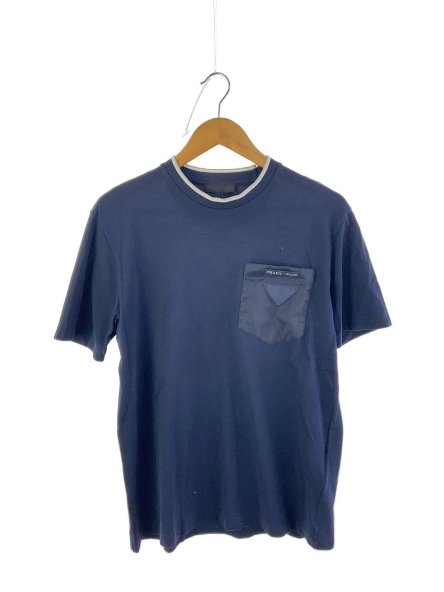 PRADA ナイロン切替Tシャツ ブルーM プラダスポーツ Sport 18年