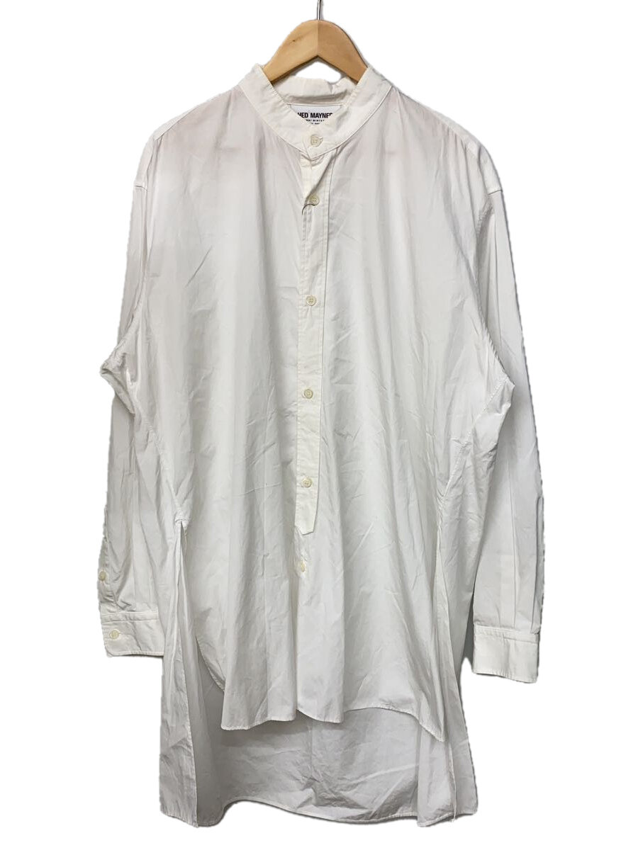 【中古】HED MAYNER◆20AW/バンドカラー長袖シャツ/S/コットン/WHT/イタリア製【メンズウェア】