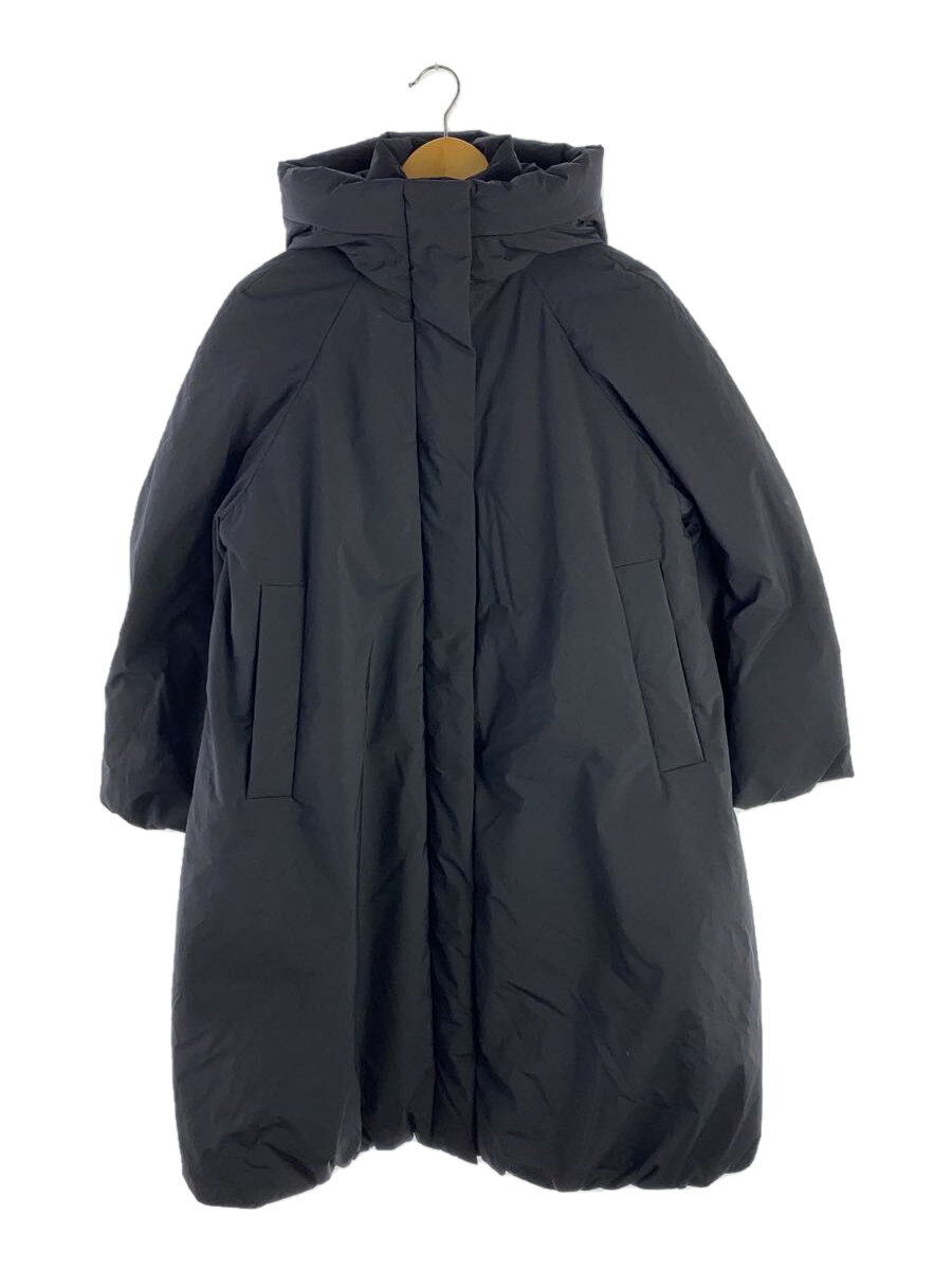 【中古】CLANE◆BALLOON HOODIE LONG DOWN COAT/1/ポリエステル/BLU/15101-0092【レディースウェア】