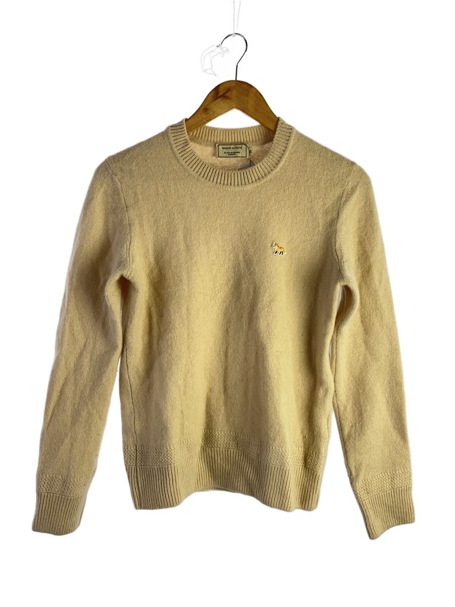 【中古】MAISON KITSUNE◆ニット・セーター(厚手)/XS/ウール/BEG/DM00515KT1014【メンズウェア】