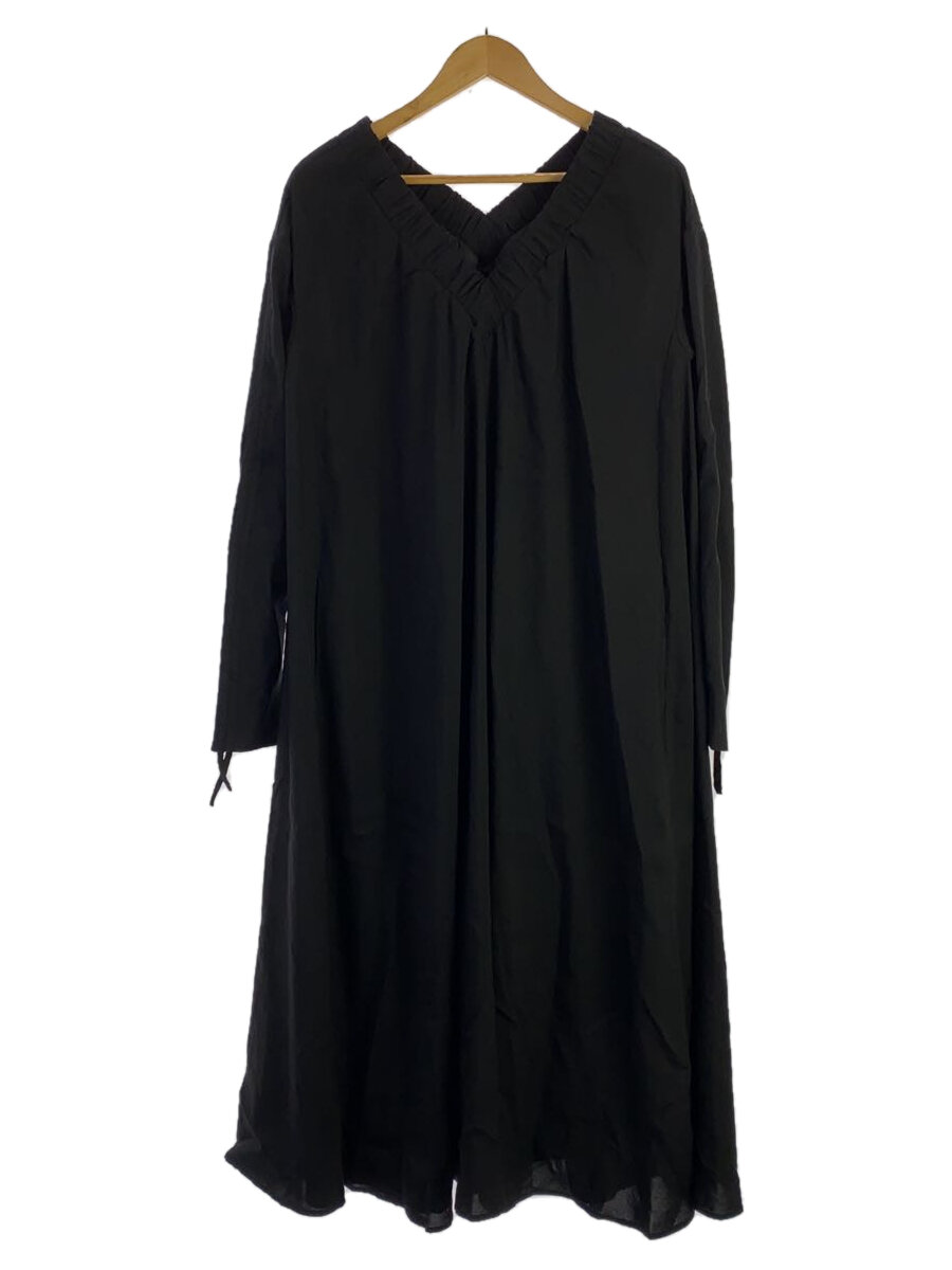 【中古】AULA(AULA AILA)◆長袖ワンピース/0/レーヨン/BLK/1211-03014【レディースウェア】