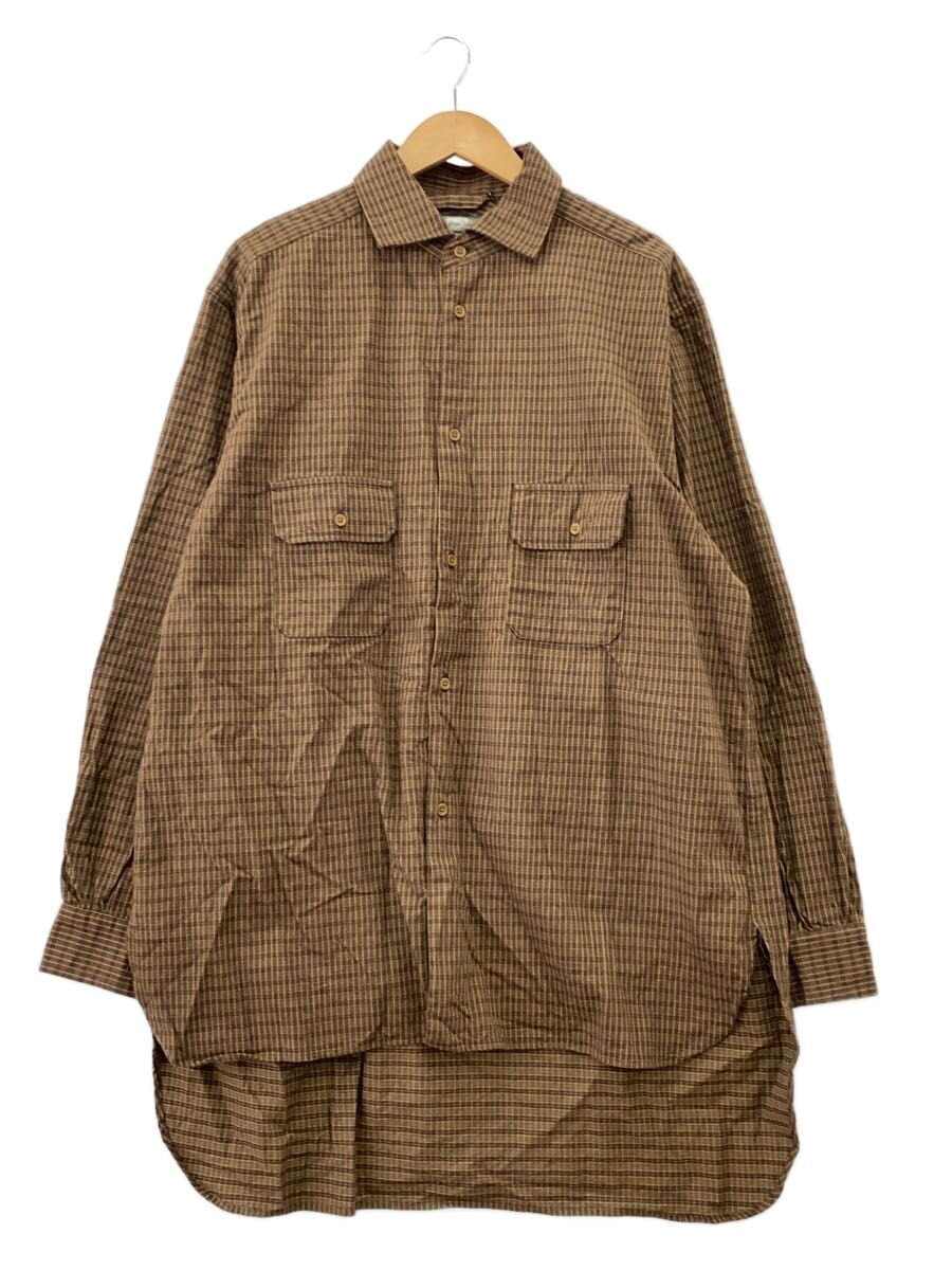 【中古】Nigel Cabourn◆長袖シャツ/52/コットン/BRW/チェック/8051-00-10002【メンズウェア】