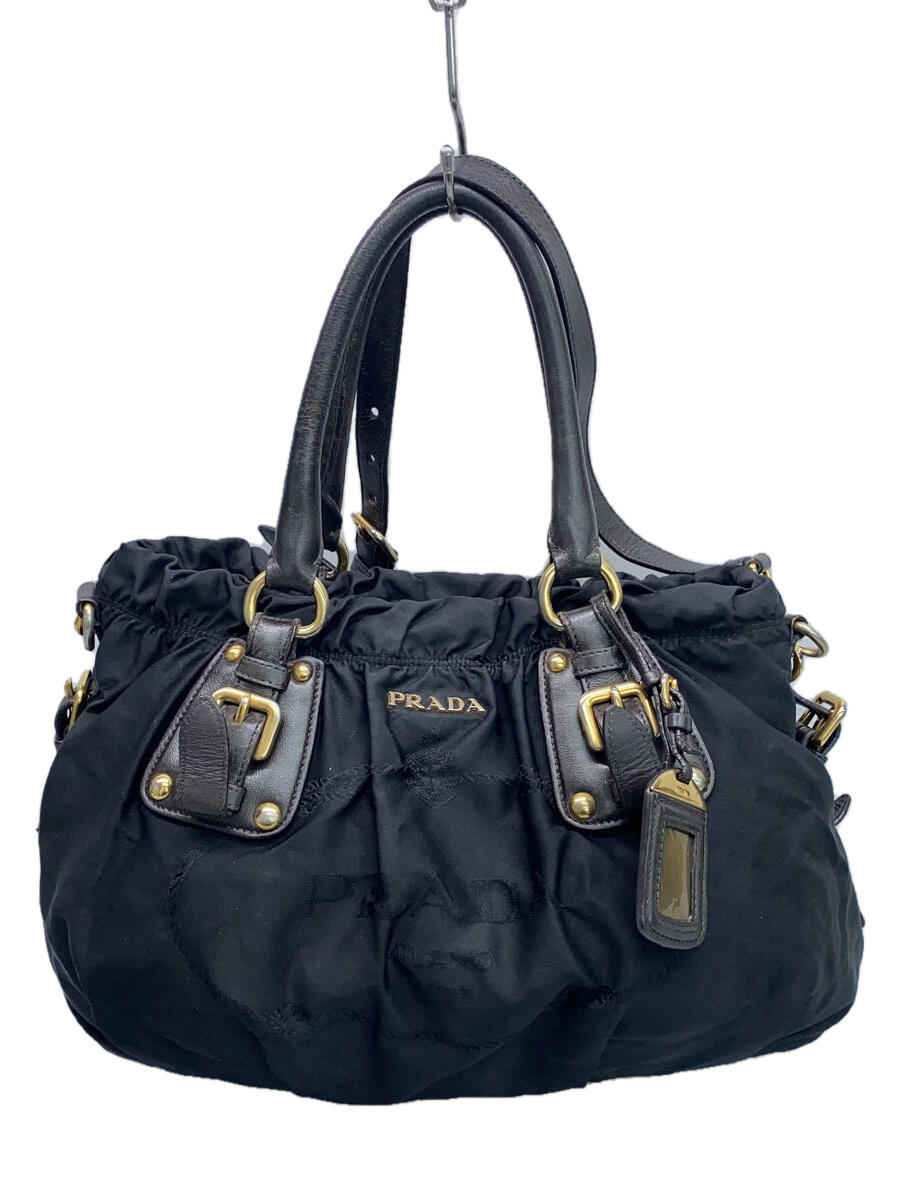 【中古】PRADA◆ショルダーバッグ/ナイロン/BLK/br4259【バッグ】